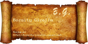 Bozsity Gizella névjegykártya